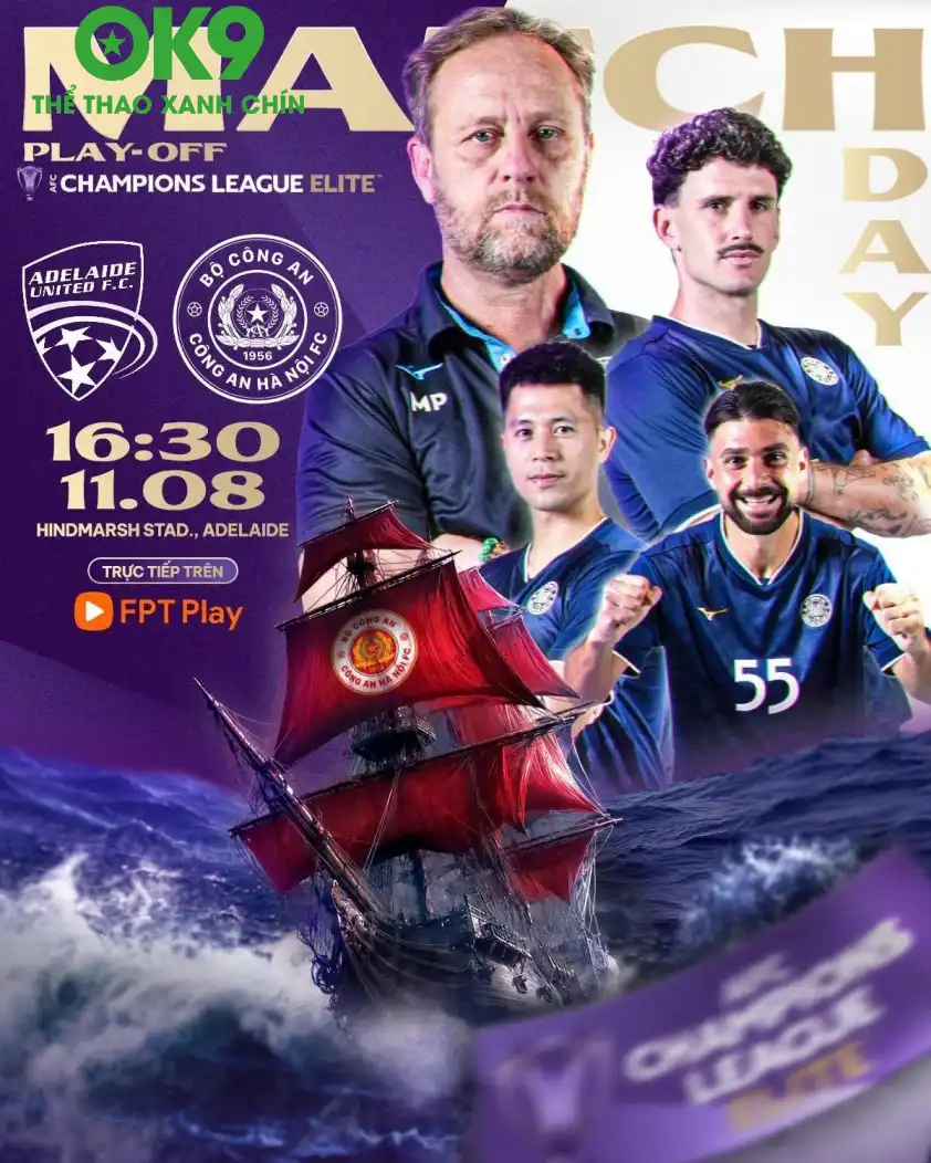 Trận play-off với Adelaide United được đánh giá là rất khó khăn với CAHN Trận play-off với Adelaide United được đánh giá là rất khó khăn với CAHN